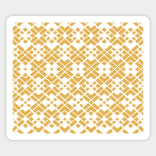 Abstract geometric pattern - bronze and white. Sticker